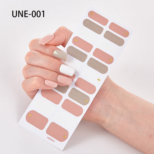 Pegatinas de Uñas 3D Navideñas Estilo Europeo - Impermeables y Desprendibles 22 Puntas