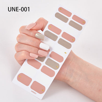 Pegatinas de Uñas 3D Navideñas Estilo Europeo - Impermeables y Desprendibles 22 Puntas