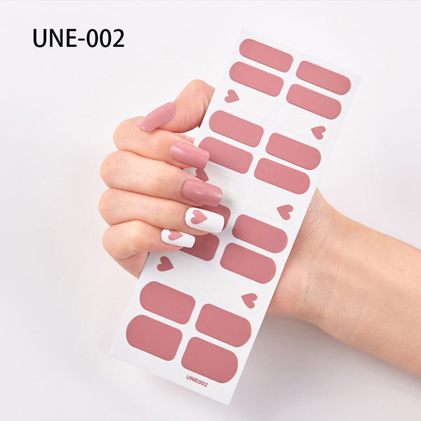 Pegatinas de Uñas 3D Navideñas Estilo Europeo - Impermeables y Desprendibles 22 Puntas