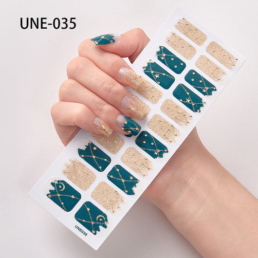 Pegatinas de Uñas 3D Navideñas Estilo Europeo - Impermeables y Desprendibles 22 Puntas - Image 35