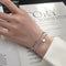 Pulsera Doble Inicial Plata 925 Coreana - Joyería Elegante para Mujer