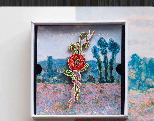 Broche Daparo Flor Amapola Monet - Diseño Artístico de Lujo - Image 5