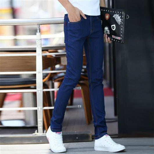 Pantalones Vaqueros Slim Fit Elásticos Estilo Coreano para Hombre - Image 14