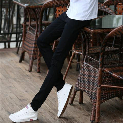 Pantalones Vaqueros Slim Fit Elásticos Estilo Coreano para Hombre - Image 4