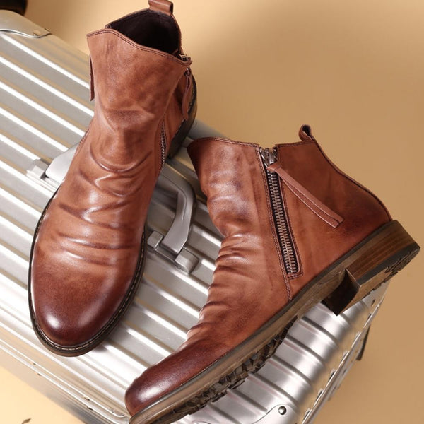 Botas Chelsea de Cuero para Hombre - Estilo Casual Versátil