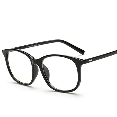 Gafas Retro de Marco Grande Lentes Planas Unisex Estilo Estudiante