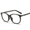 Gafas Retro de Marco Grande Lentes Planas Unisex Estilo Estudiante