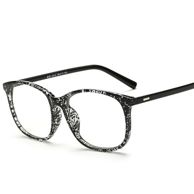 Gafas Retro de Marco Grande Lentes Planas Unisex Estilo Estudiante - Image 5
