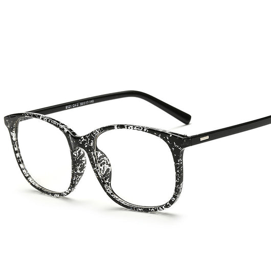 Gafas Retro de Marco Grande Lentes Planas Unisex Estilo Estudiante - Image 5