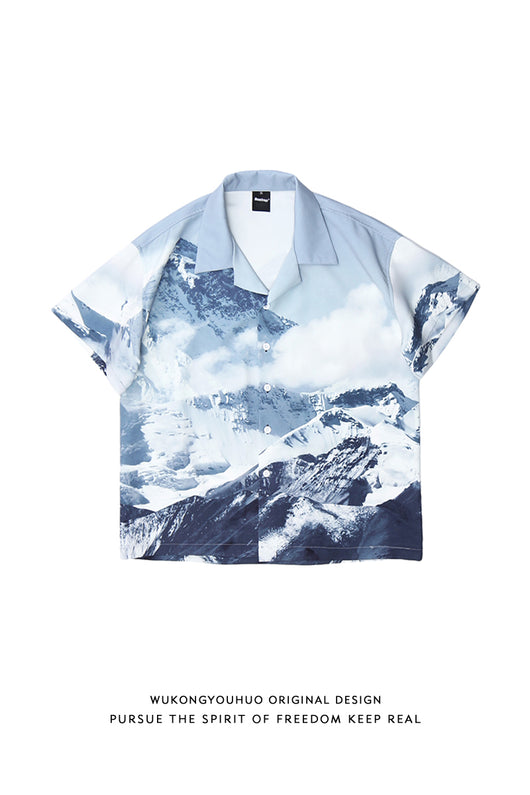 Chaqueta Camiseta Estampado Montaña Nevada Unisex - Image 10