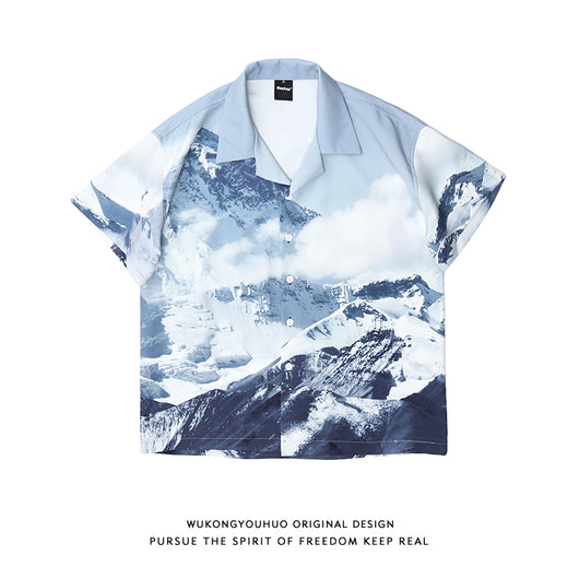 Chaqueta Camiseta Estampado Montaña Nevada Unisex - Image 2