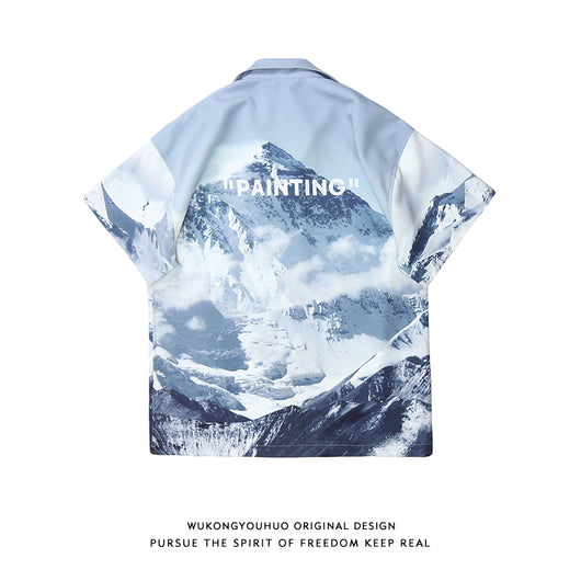 Chaqueta Camiseta Estampado Montaña Nevada Unisex - Image 3