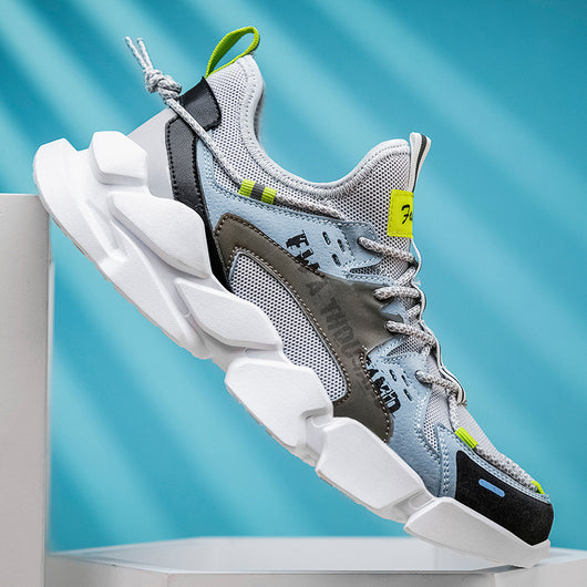 Zapatos Deportivos Casuales para Hombre Malla Transpirable Estilo Coreano con Detalles Reflectantes - Image 3