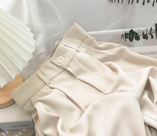 Pantalones Rectos Mujer Cintura Alta Estilo Coreano Primavera Verano Negro Ajustado Elegante - Image 8
