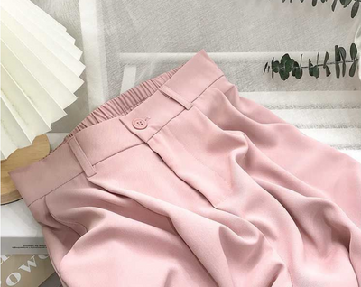 Pantalones Rectos Mujer Cintura Alta Estilo Coreano Primavera Verano Negro Ajustado Elegante - Image 10