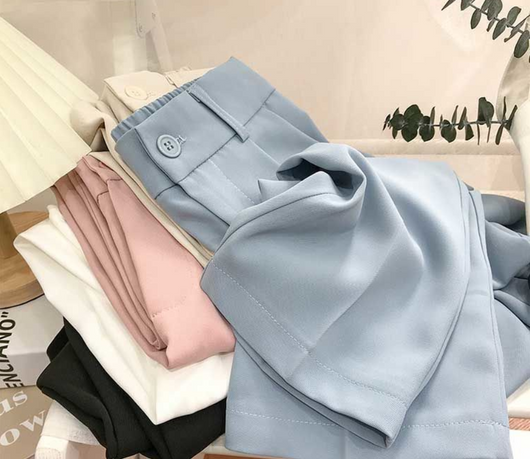 Pantalones Rectos Mujer Cintura Alta Estilo Coreano Primavera Verano Negro Ajustado Elegante - Image 11