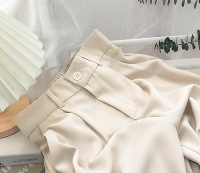 Pantalones Rectos Mujer Cintura Alta Estilo Coreano Primavera Verano Negro Ajustado Elegante - Image 4