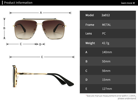 Gafas de Sol Retro Cuadradas de Gran Marco para Estilo Urbano - Image 7