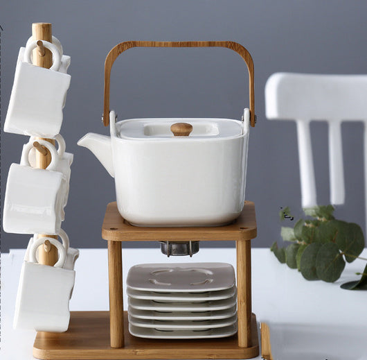 Juego de Té de Cerámica con Flores y Frutas, Tazas de Café, Tetera, Estilo Nórdico Europeo - Image 7