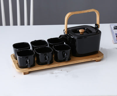 Juego de Té de Cerámica con Flores y Frutas, Tazas de Café, Tetera, Estilo Nórdico Europeo - Image 12