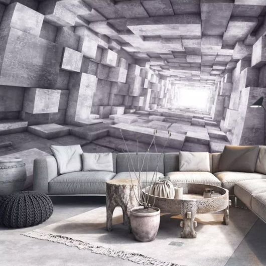 Papel Mural 3D Efecto Profundidad Estilo Industrial para Restaurante, Bar y Sala de Estar - Image 5