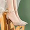 Tacones Altos Franceses Puntiagudos con Cristales para Novia y Dama de Honor