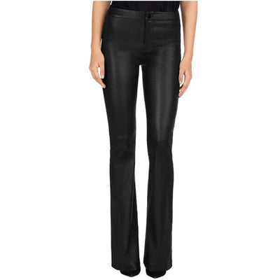 Pantalones Retro Clásicos Talle Alto Ajustados Acampanados Estilo Europeo - Image 4
