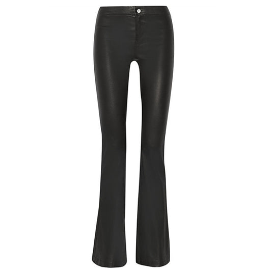 Pantalones Retro Clásicos Talle Alto Ajustados Acampanados Estilo Europeo - Image 9