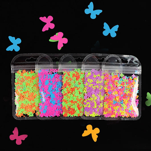 Lentejuelas Mariposa Multicolor Tamaño Mediano en Bolsa - Image 19