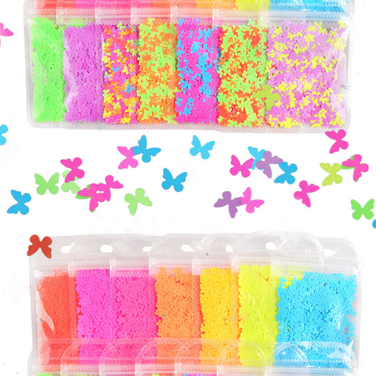 Lentejuelas Mariposa Multicolor Tamaño Mediano en Bolsa
