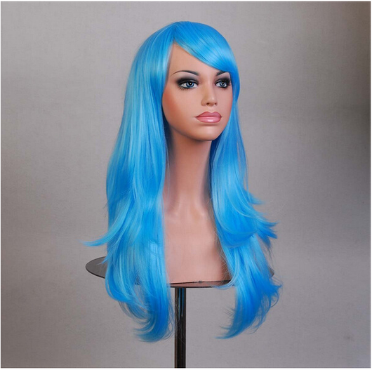 Peluca Cosplay Anime Larga Multicolor - Estilo Europeo y Americano