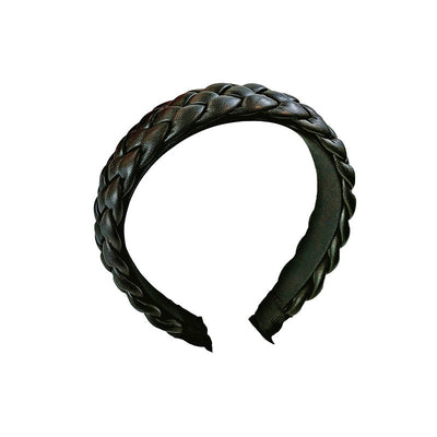 Diadema Trenzada de Cuero PU Colores Pastel - Accesorio Prensado para Cabello - Image 15