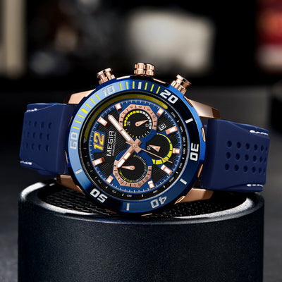 Reloj Deportivo Cronógrafo con Calendario y Correa de Silicona Resistente al Agua - Image 12