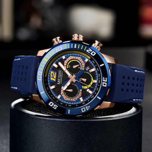 Reloj Deportivo Cronógrafo con Calendario y Correa de Silicona Resistente al Agua - Image 12