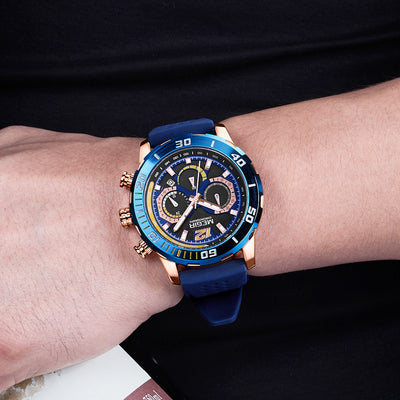 Reloj Deportivo Cronógrafo con Calendario y Correa de Silicona Resistente al Agua - Image 9