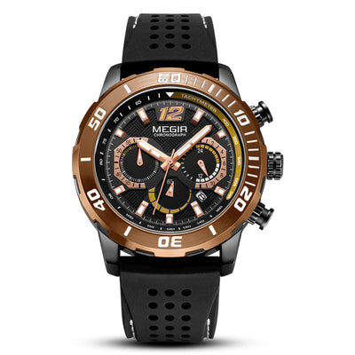 Reloj Deportivo Cronógrafo con Calendario y Correa de Silicona Resistente al Agua - Image 2