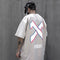 Camiseta Reflectante Estampada Manga Corta Hombre Cuello Redondo Hip-Hop