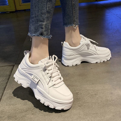 Zapatillas Daddy Shoes Blancas Transpirables - Malla Ligera para Primavera y Verano - Image 12