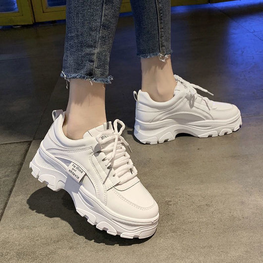 Zapatillas Daddy Shoes Blancas Transpirables - Malla Ligera para Primavera y Verano - Image 12