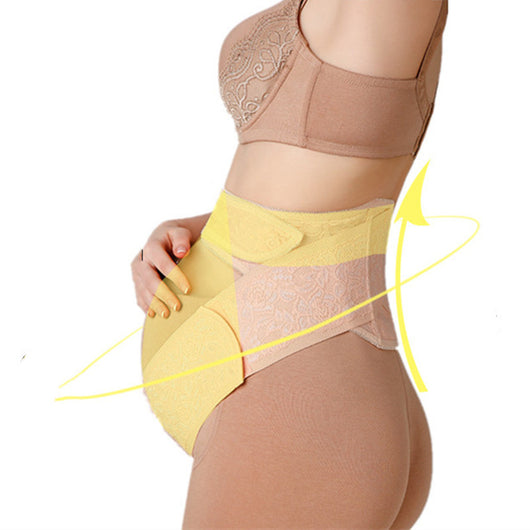 Adjustable prenatal pregnancy belt in skin tone with lace detail, designed for belly support. - Image 10