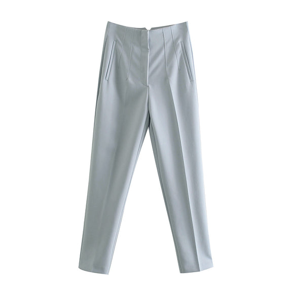 Pantalones de Trabajo Elegantes Cintura Alta para Mujer - Ajuste Slim Fitness