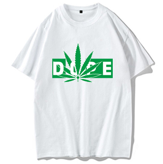 Camiseta Hip Hop Hoja de Cáñamo Estilo Urbano para Hombre