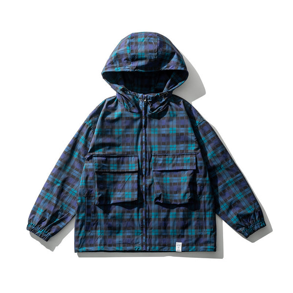 Chaqueta Hoodie Suelta Japonesa Street Fashion con Bolsillos 3D para Hombre