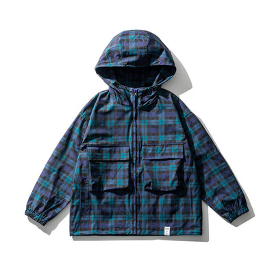 Chaqueta Hoodie Suelta Japonesa Street Fashion con Bolsillos 3D para Hombre