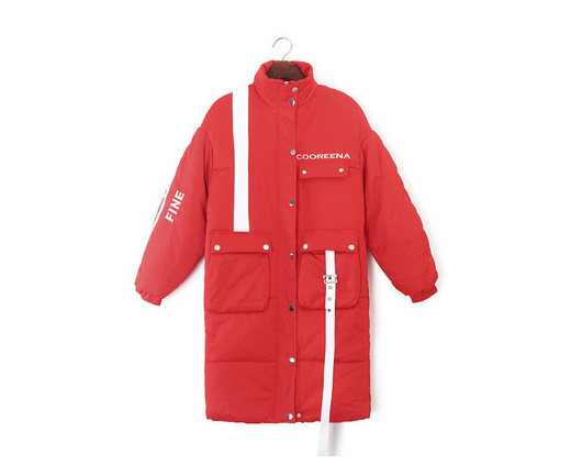 Abrigo Largo de Algodón para Mujer con Bordado de Letras - Talla Grande - Image 13