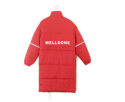 Abrigo Largo de Algodón para Mujer con Bordado de Letras - Talla Grande - Image 9