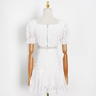 Conjunto Elegante de Falda y Top de Encaje para Mujer Madura - Diseño Exclusivo Verano - Image 9