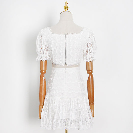 Conjunto Elegante de Falda y Top de Encaje para Mujer Madura - Diseño Exclusivo Verano - Image 2