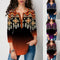 Playera Mujer Cuello V Manga Tres Cuartos con Estampado
