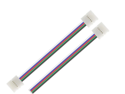 Barra LED RGB Dual con Conector de Encaje sin Soldadura y Cable 4 Pines